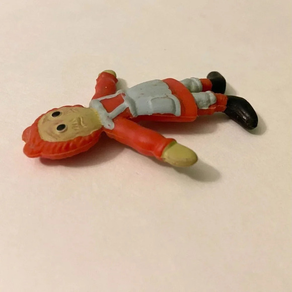 Vintage 1968 Raggedy Ann Doll Mini Rubber  Doll 2.25 Inch Toy Figure Hong Kong - Picture 10 of 11